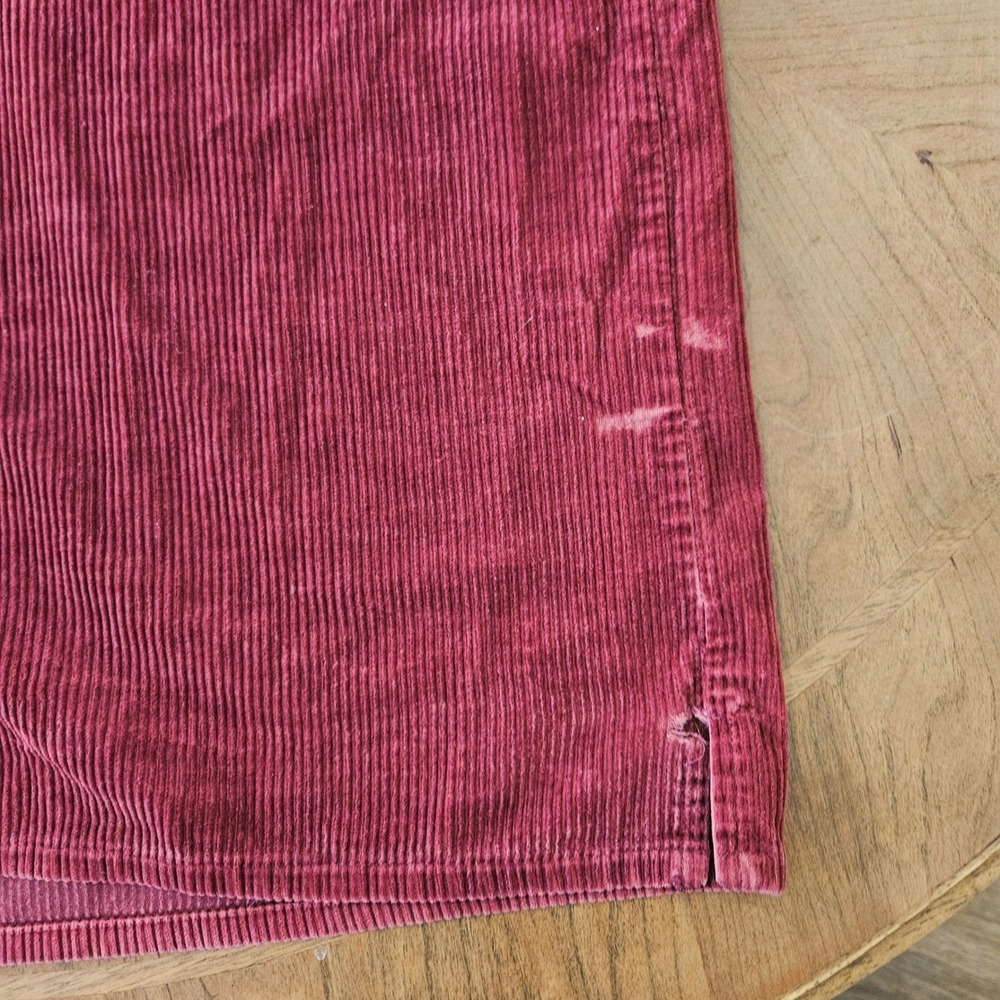 Woolrich Mens L Vintage Corduroy Shirt Burgundy Button Up 100% Cotton USA - Picture 7 of 7
